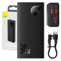 Powerbanka Baseus Adaman2 10000mAh, 2xUSB, USB-C, 30W (černá)