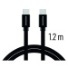 Datový kabel Swissten Textile USB-C 1,2 M, black