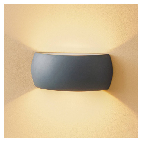 SOLLUX LIGHTING Nástěnné světlo Bow up/down keramika šedá 32 cm