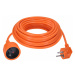 Solight prodlužovací kabel - spojka, 1 zásuvka, oranžová, 7m PS15O