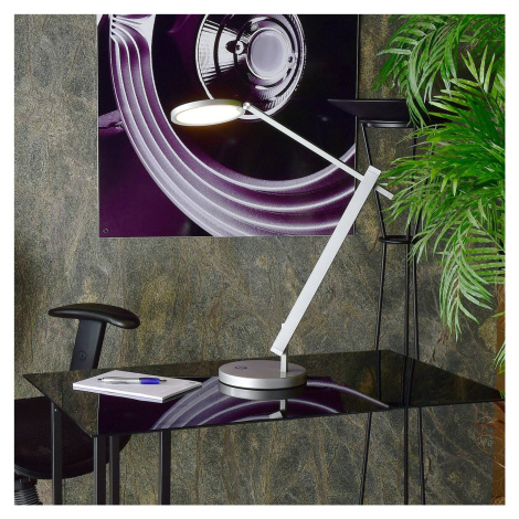Deko-Light LED stolní lampa Adhara 3-step-dim, stříbrná