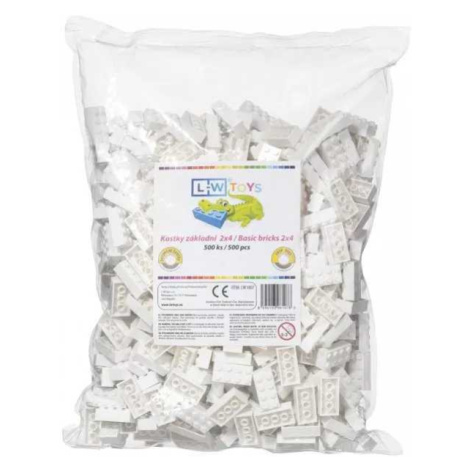 L-W Toys Stavebnice pro děti základní kostky 2x4 500 ks