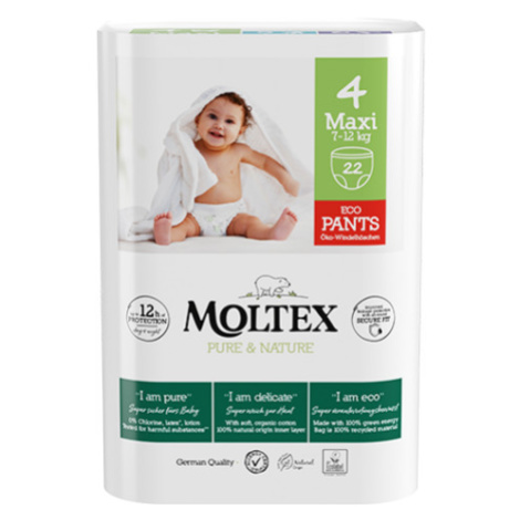 Natahovací plenkové kalhotky Moltex Pure & Nature Maxi 7 – 12 kg (22 ks)