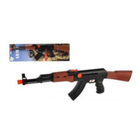 Teddies Pistole samopal ARMY plast 52cm na natažení na kartě 15,5x53x3cm 00850850-XG