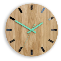 ModernClock Nástěnné hodiny Simple-W hnědo-modré