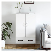 vidaXL Skříň highboard lesklá bílá 69,5 x 31 x 115 cm kompozitní dřevo