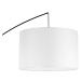 TK Lighting Stojací lampa Moby White s textilním stínidlem