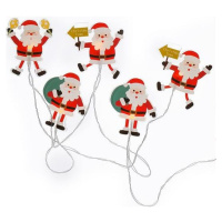 LED okenní řetěz - Santa, 6 x LED, přísavný, 120 cm, 2 x AA