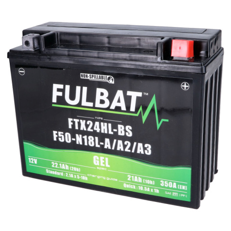 Baterie Fulbat FTX24HL-BS F50N-18L-A/A2/A3 GEL, moto, zahradní traktor, SSV, UTV