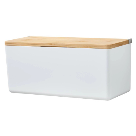 tesa Úložný box Baboo s víkem vel. M, matná bílá/bambus, 110 x 242 x 102 mm