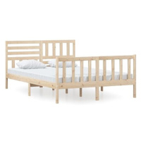 Rám postele masivní dřevo 140 × 200 cm, 3101153