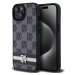 Pouzdro DKNY PU Leather Checkered Pattern and Stripe zadní kryt Apple iPhone 15 Black