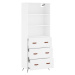 vidaXL Skříň highboard bílá 69,5 x 34 x 180 cm kompozitní dřevo