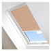 FOA Roleta Látková na střešní okna, cappuccino, LT 107, bílý profil, š 60 cm, v 100 cm