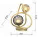 WOFI Stolní lampa Metz 2x 3,5W G9 780lm 3000K zlatá + kouřová 8015-204