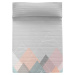 Růžovo-šedý bavlněný prošívaný přehoz 180x260 cm Range – Blanc