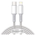 Kabel USB-C to Lightning Baseus High Density Braided Cable, 20W, PD, 2m (white)