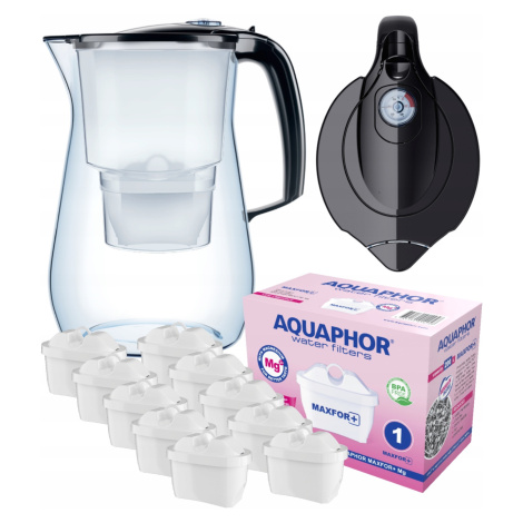 Sada filtrační konvice Aquaphor Onyx 4,2l černá 10 náplní Maxfor mg+