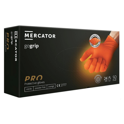 MERCATOR Prémiové rukavice gogrip orange 50ks (velikost M) MERCATOR MEDICAL