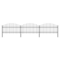 vidaXL Zahradní plot s hroty ocel (1–1,25) x 5,1 m černý