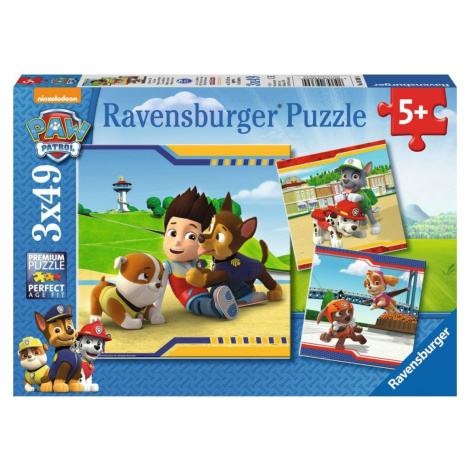 Ravensburger puzzle 093694 Tlapková Patrola Chlupatí hrdinové 3x49 dílků