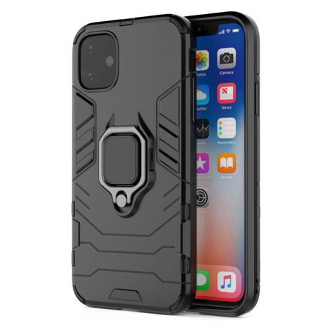 Pouzdro silikon Apple iPhone 12, iPhone 12 PRO 6,1 Ring Armor Case černé