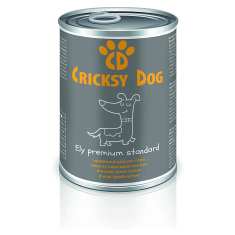 Ely mokré krmivo pro psy s divokým prasetem, jelenem a mrkví – 415 g - 12ks balení CricksyDog