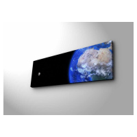 Wallity Obraz s LED osvětlením NOČNÍ ZEMĚKOULE 30 x 90 cm