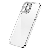 Joyroom Chery Mirror Case pouzdro pro iPhone 13 Pro pouzdro s kovovým rámečkem stříbrné (JR-BP90