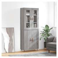 vidaXL Skříň highboard šedá sonoma 69,5 x 34 x 180 cm kompozitní dřevo