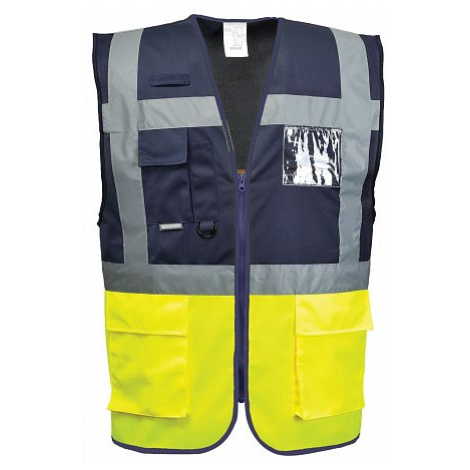 Portwest Manažerská výstražná dvoubarevná vesta PARIS, XL C276 navy/žlutá