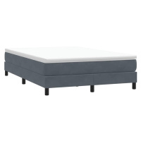 vidaXL Postel Box Spring bez matrace tmavě šedá 160x210 cm samet