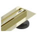 Odtokový žlab s otočným sifonem MEXEN FLAT 360 SLIM zlatý 110 cm