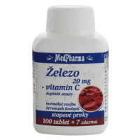 MedPharma Železo 20 mg + vitamin C 107 tablet