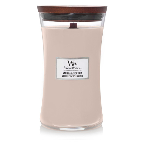 WOODWICK Vonná svíčka velká sklo Vanilla & Sea Salt 609 g