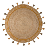 Flair Rugs koberce Kusový koberec Lunara Ochre kruh – na ven i na doma Rozměry koberců: 150x150 