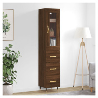 vidaXL Skříň highboard hnědý dub 34,5 x 34 x 180 cm kompozitní dřevo