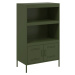 vidaXL Skříň highboard olivově zelená 68 x 39 x 113 cm ocel