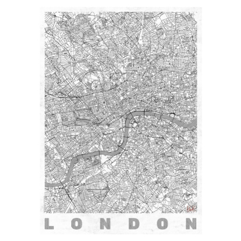 Mapa London, Hubert Roguski, (30 x 40 cm)
