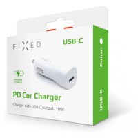 Autonabíječka FIXED s USB-C výstupem a podporou PD, 18W, bílá