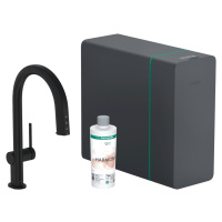 Dřezová baterie Hansgrohe Aqittura bez výpusti matná černá 76836670