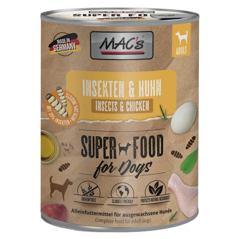 MAC's DOG hmyz a kuřecí 6 × 750 g