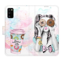 iSaprio flip pouzdro Donut Worry Girl pro Samsung Galaxy A41