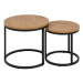 Konferenční stolek Brenta - set 2 kusů (dub, černá)