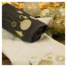 Bavlněný vánoční ručník černý s vánočními ozdobami