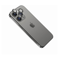 FIXED ochranná skla čoček fotoaparátů pro Apple iPhone 15 Pro/15 Pro Max, černá - FIXGC2-1202-GR
