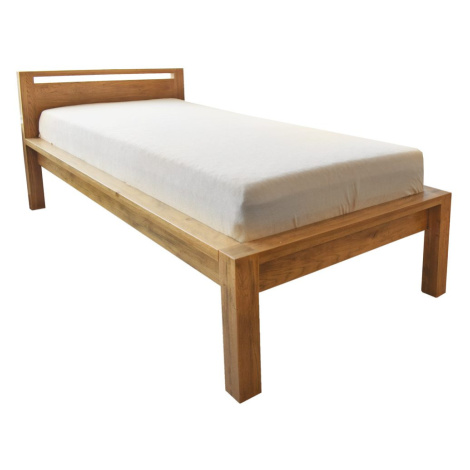 Oak´s Dubová postel Mono Robust 8 cm masiv rustik - 90x200 cm