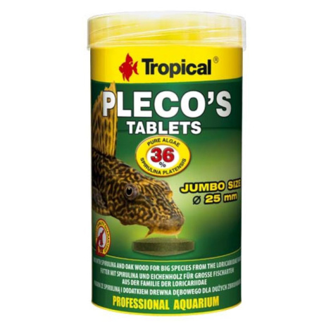 Tropical Pleco's Tablets 250ml/135g 48ks tabletové krmivo pro řasožravé ryby