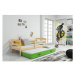 Dětská postel s výsuvnou postelí ERYK 190x80 cm Zelená Bílá