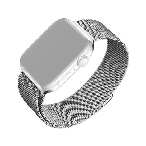 FIXED Mesh Strap pro Apple Watch 42/44/45/Ultra 49mm stříbrný